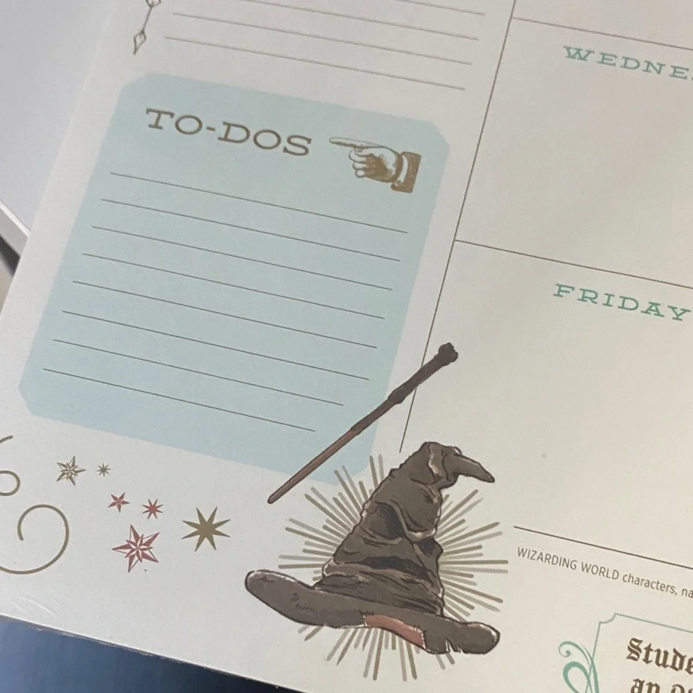 Harry Potter Weekly Planner Pad Brand New